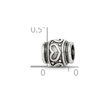 Sterling Silver Reflections Heart Bead