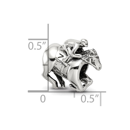 Sterling Silver Reflections Race Horse Bead