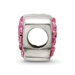 Sterling Silver Reflections Pink Preciosa Crystal Butterfly Bead