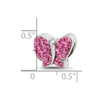 Sterling Silver Reflections Pink Preciosa Crystal Butterfly Bead