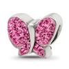 Sterling Silver Reflections Pink Preciosa Crystal Butterfly Bead