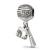 Sterling Silver Reflections Baseball Glove & Bat Dangle Bead