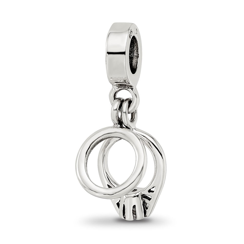 Sterling Silver Reflections CZ Bridal Rings Dangle Bead