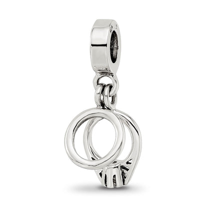 Sterling Silver Reflections CZ Bridal Rings Dangle Bead