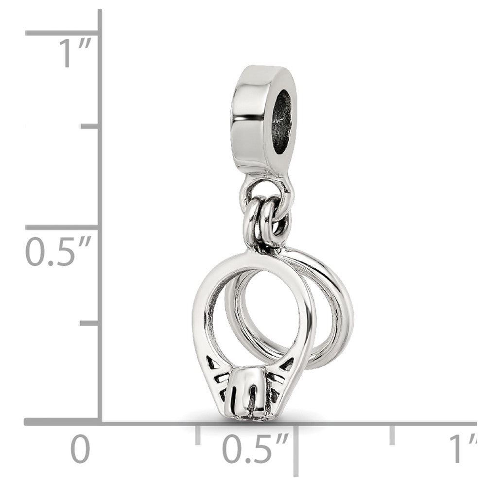 Sterling Silver Reflections CZ Bridal Rings Dangle Bead