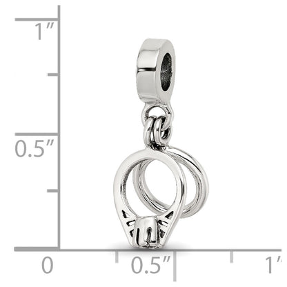 Sterling Silver Reflections CZ Bridal Rings Dangle Bead