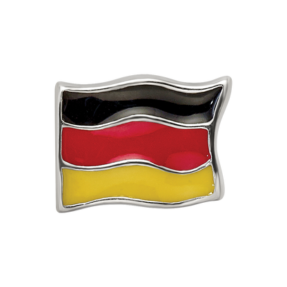 Sterling Silver Reflections Enameled Germany Flag Bead