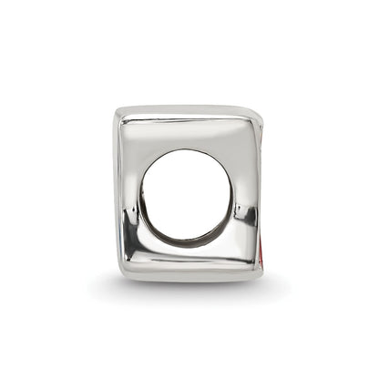 Sterling Silver Reflections Enameled France Flag Bead