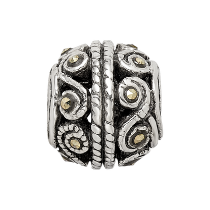 Sterling Silver Reflections Marcasite Bali Bead