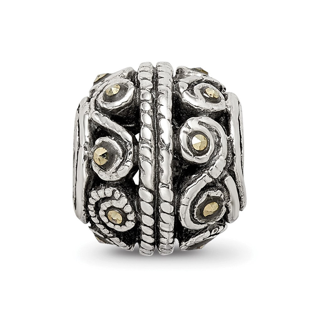 Sterling Silver Reflections Marcasite Bali Bead
