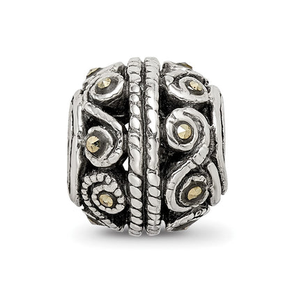 Sterling Silver Reflections Marcasite Bali Bead