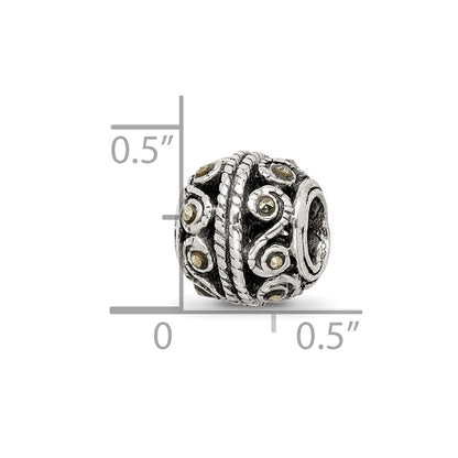 Sterling Silver Reflections Marcasite Bali Bead