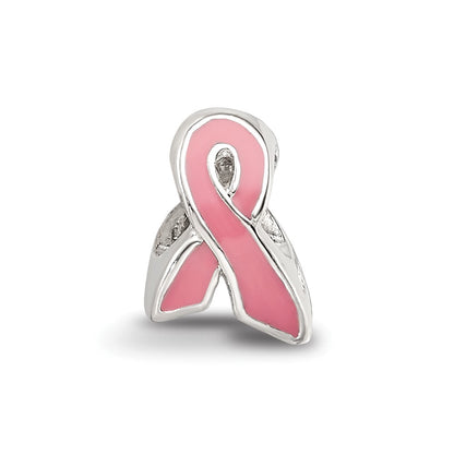 Sterling Silver Reflections Kids Enameled Breast Cancer Awareness Bead