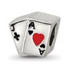 Sterling Silver Reflections Enameled Blackjack Bead