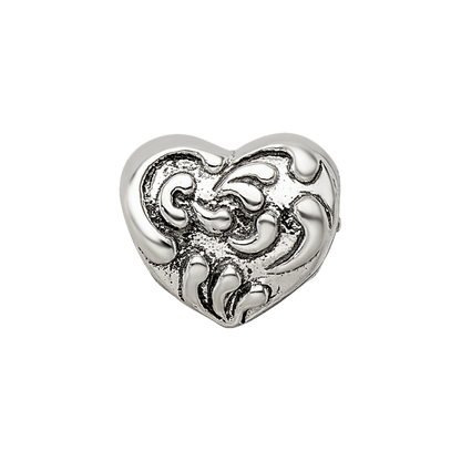 Sterling Silver Reflections Scroll Heart Bead