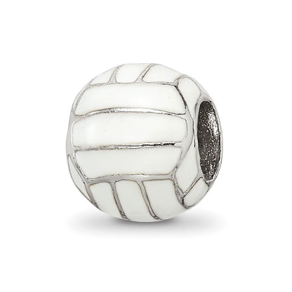Sterling Silver Reflections Enameled Volleyball Bead