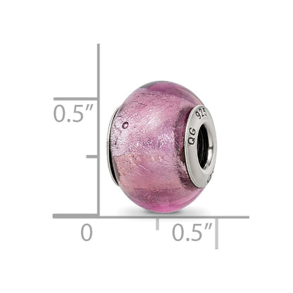 Sterling Silver Reflections Lavender Italian Murano Bead