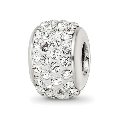 Sterling Silver Reflections White Full Preciosa Crystal Bead