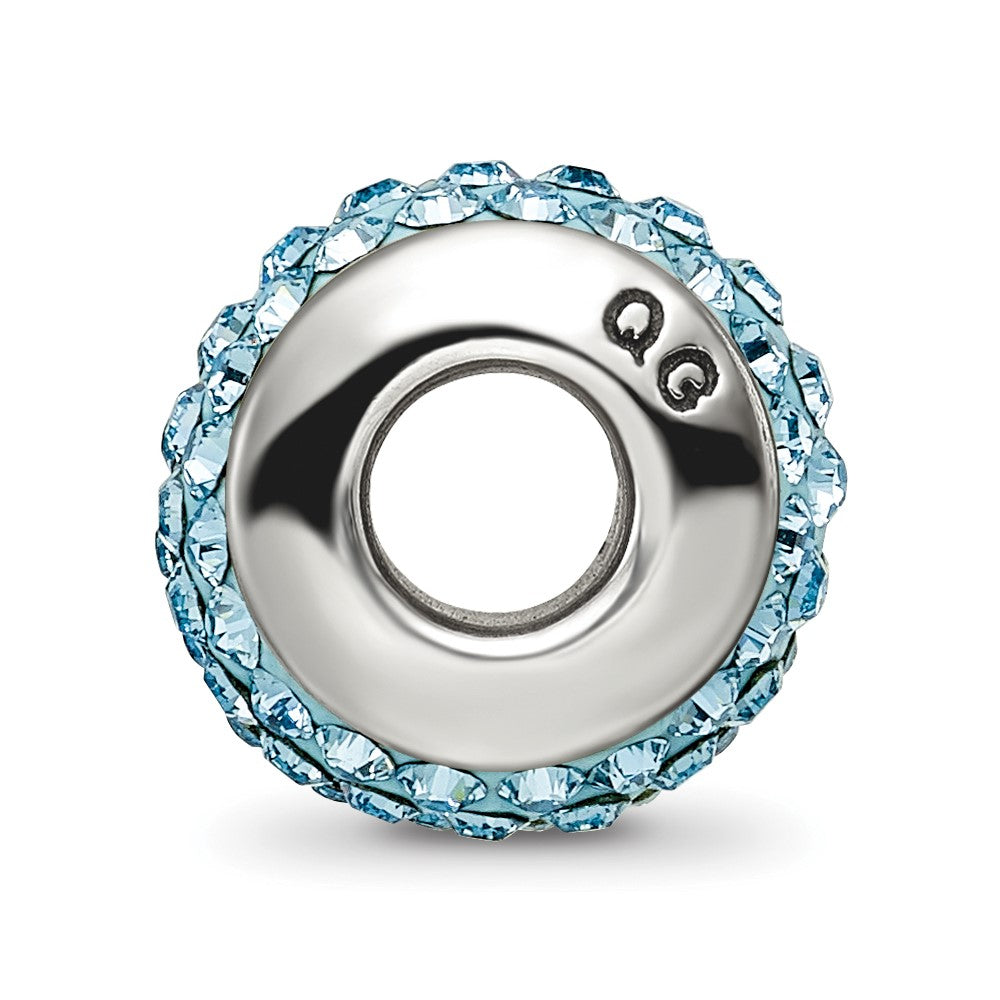 Sterling Silver Reflections Sky Blue Full Preciosa Crystal Bead