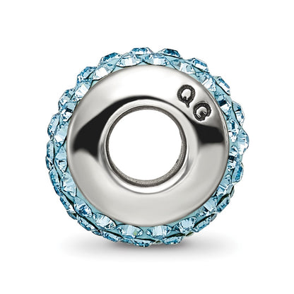 Sterling Silver Reflections Sky Blue Full Preciosa Crystal Bead