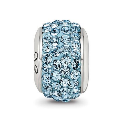 Sterling Silver Reflections Sky Blue Full Preciosa Crystal Bead