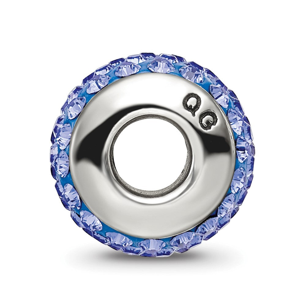 Sterling Silver Reflections Blue Full Preciosa Crystal Bead