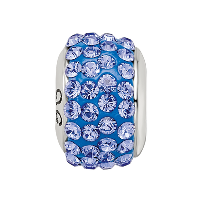 Sterling Silver Reflections Blue Full Preciosa Crystal Bead