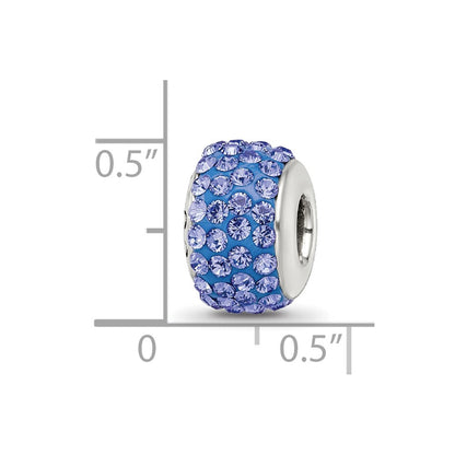 Sterling Silver Reflections Blue Full Preciosa Crystal Bead