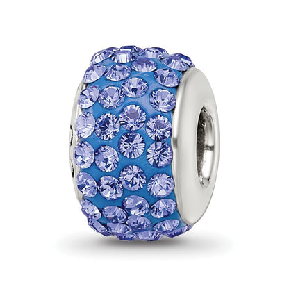Sterling Silver Reflections Blue Full Preciosa Crystal Bead