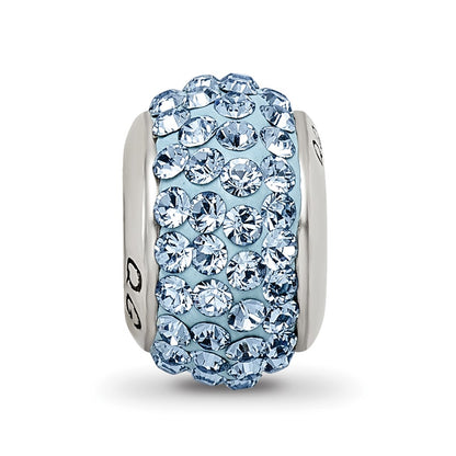 Sterling Silver Reflections Light Blue Full Preciosa Crystal Bead