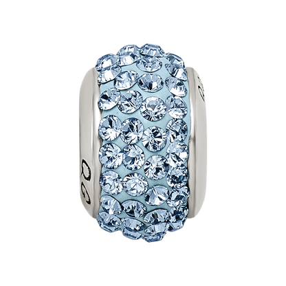 Sterling Silver Reflections Light Blue Full Preciosa Crystal Bead