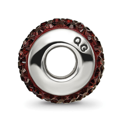 Sterling Silver Reflections Brown Full Preciosa Crystal Bead