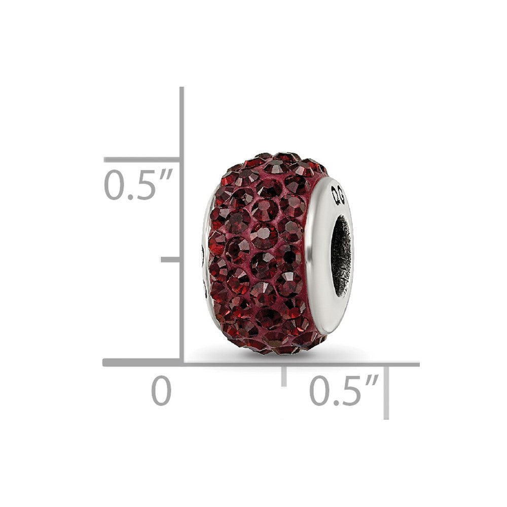 Sterling Silver Reflections Brown Full Preciosa Crystal Bead