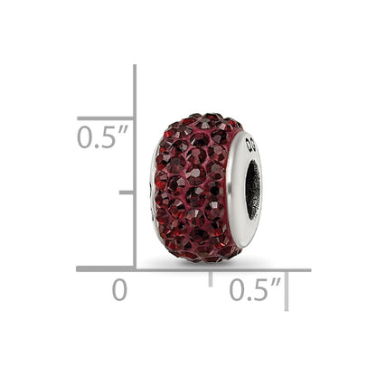 Sterling Silver Reflections Brown Full Preciosa Crystal Bead