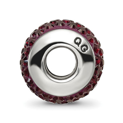 Sterling Silver Reflections Crimson Full Preciosa Crystal Bead