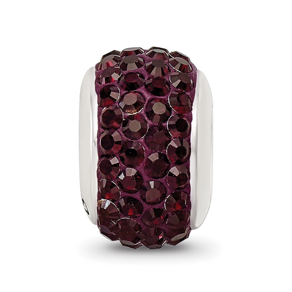 Sterling Silver Reflections Crimson Full Preciosa Crystal Bead