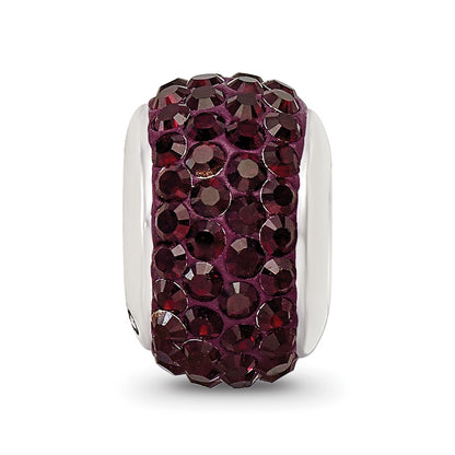 Sterling Silver Reflections Crimson Full Preciosa Crystal Bead