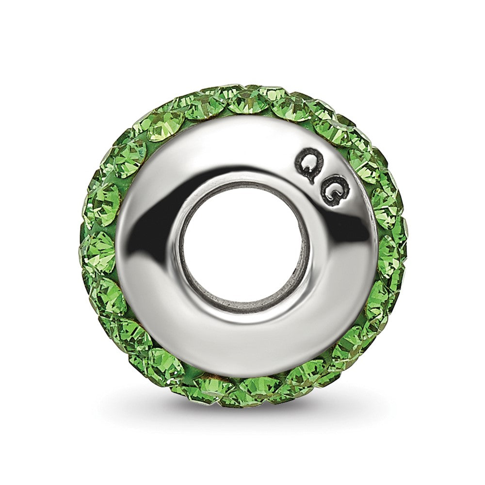Sterling Silver Reflections Green Full Preciosa Crystal Bead