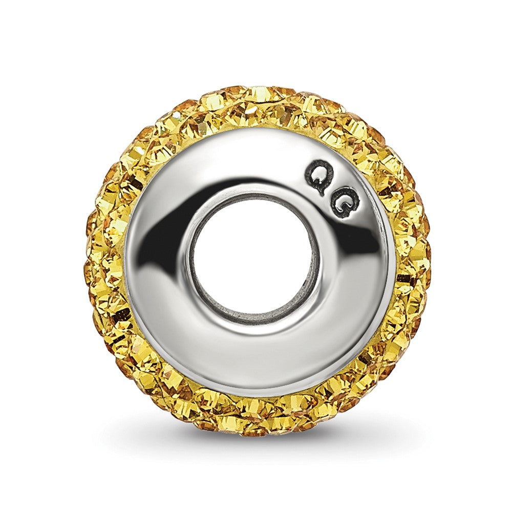 Sterling Silver Reflections Yellow Full Preciosa Crystal Bead