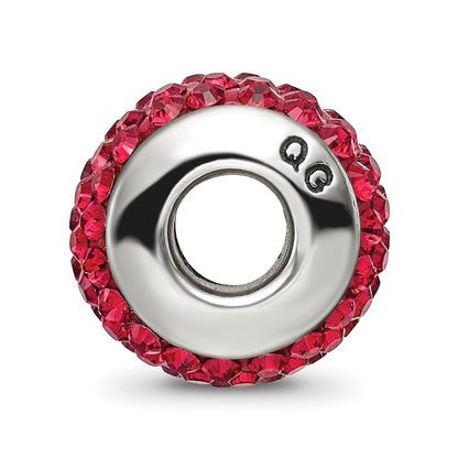 Sterling Silver Reflections Scarlet Full Preciosa Crystal Bead