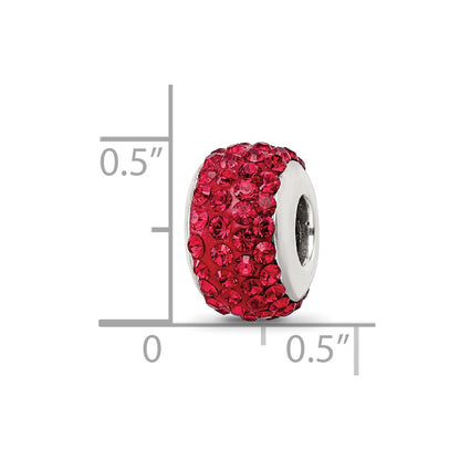 Sterling Silver Reflections Scarlet Full Preciosa Crystal Bead