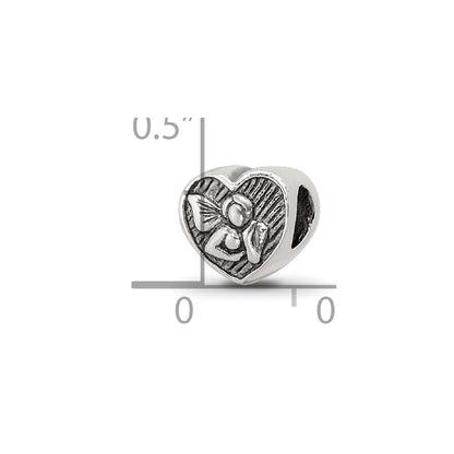 Sterling Silver Reflections Angel Heart Bead