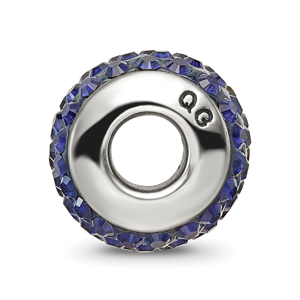 Sterling Silver Reflections Dark Blue/Navy Full Preciosa Crystal Bead
