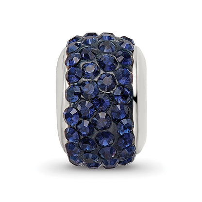 Sterling Silver Reflections Dark Blue/Navy Full Preciosa Crystal Bead