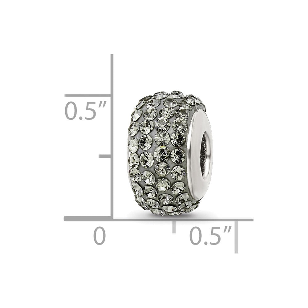 Sterling Silver Reflections Silver/Grey Full Preciosa Crystal Bead