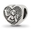 Sterling Silver Reflections Angel Heart Bead