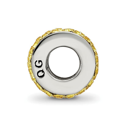 Sterling Silver Reflections Yellow Double Row Preciosa Crystal Bead
