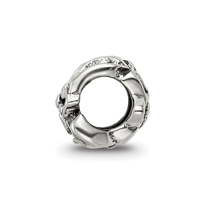 Sterling Silver Reflections Plumeria Floral Bead