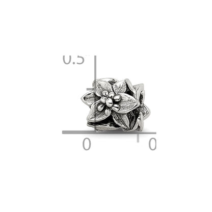 Sterling Silver Reflections Plumeria Floral Bead