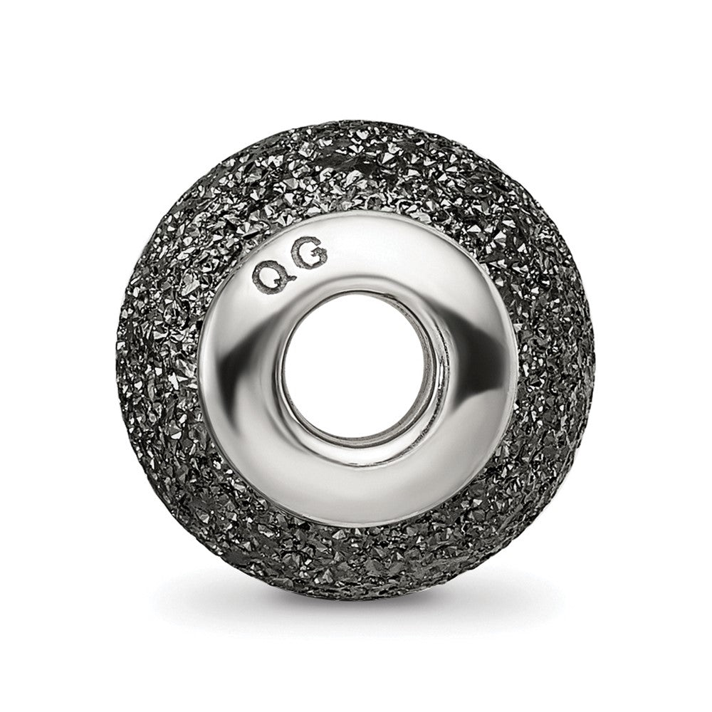 Sterling Silver Reflections Grey Laser Cut Bead